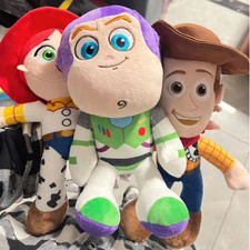 23cm Woody Buzz Lightyear Plush Toy Cute Anime Cartoon Stuffed Doll Keychain Dec