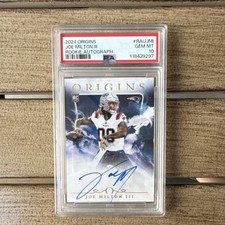 2024 Panini Origins Joe Milton III Rookie Autograph PSA 10 Patriots #RAU-JMI