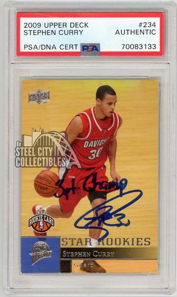 Stephen Curry 2009-10 Upper Deck Autograph "3pt Champ" Rookie Card #234 PSA/DNA
