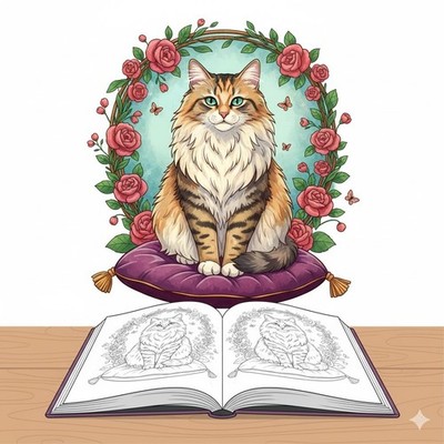 Custom Pet Colouring / Coloring Book   Printable from Your Pet Photo