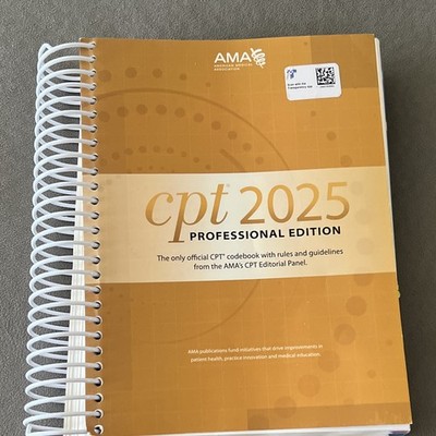 AMA CPT 2025 Professional Edition Spiral Textbook Medical Coding & Billing