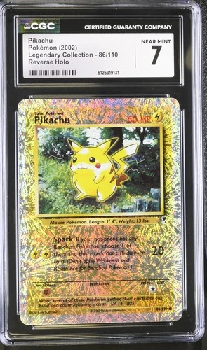 CGC 7 Pikachu 2002 Legendary (Collection) 86/110 Reverse Holo Pokemon Card