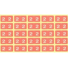 Sticker heading Color number label M 250 pieces HK7753-2