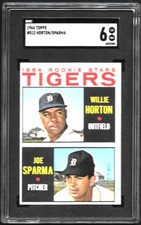 1964 TOPPS BASEBALL #512 TIGERS ROOKIES WILLIE HORTON/JOE SPARMA SGC 6 EX/NM