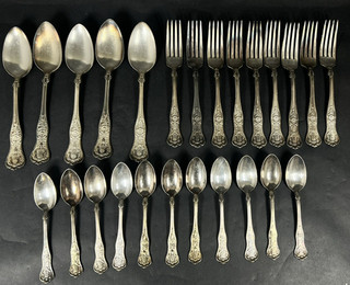 Vintage 1835 R. Wallace Hotel Astor Silver Fitted Spoons & Fork Lot of 25