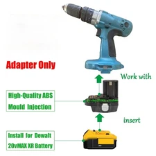 Adapter for Makita Older 18v Cylindrical Slot Tools To for DeWalt 20v XR Battery