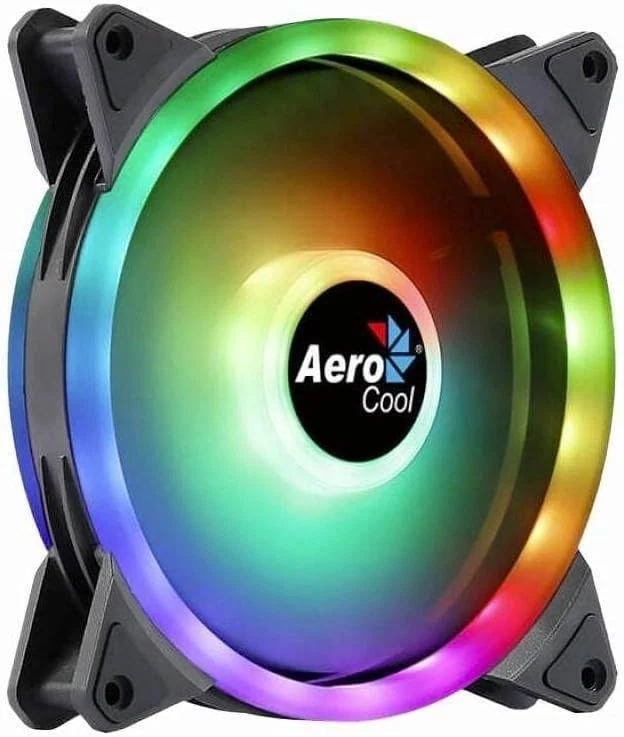 Aerocool Duo 14 ARGB LED PC Fan, 140 mm, 1000 rpm, Curved Fan Blades - Image 2 of 4