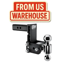 B&W Trailer Hitches Tow & Stow Adjustable Trailer Hitch Ball Mount - Fits 2.5" R