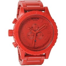 Image of NIXON Watch Mens 51-30 CHRONO All RED A083-191 A083502 Stainless Steel Holiday