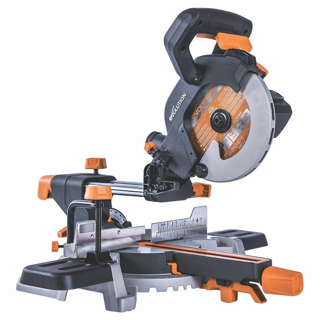 Evolution R210SMS 210mm Electric Single-bevel Sliding Compound Mitre