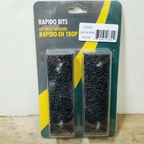 Rapido 102136 2-Bay Hopper Coal Load 2-Pack -- Fits Rapido Trains PRR GLa Hopper
