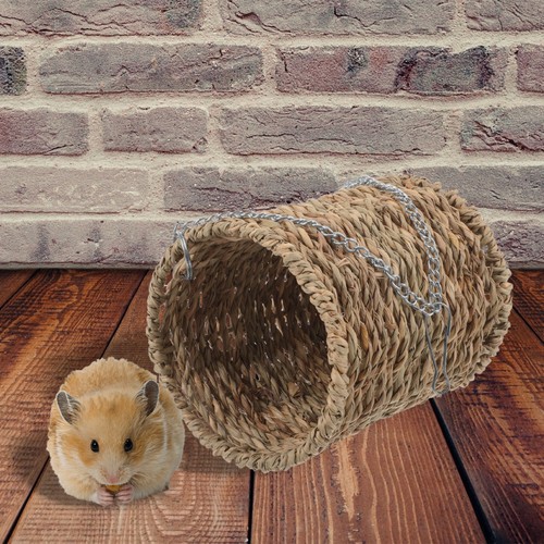 Straw Hammock Nest Hanging Tunnels for Hamster Houses and Hideouts
