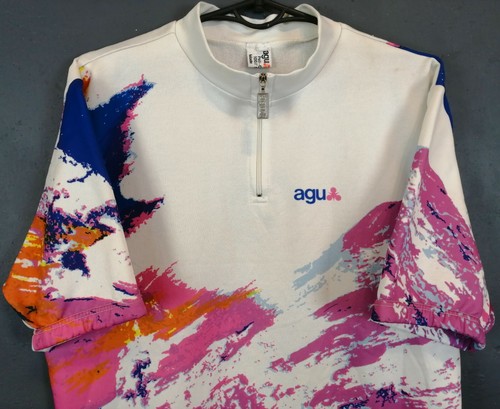 RARE MEN'S AGU ITALIA ITALY CYCLING BICYCLE SHIRT JERSEY MAILLOT MAGLIA SIZE L - Picture 4 of 9