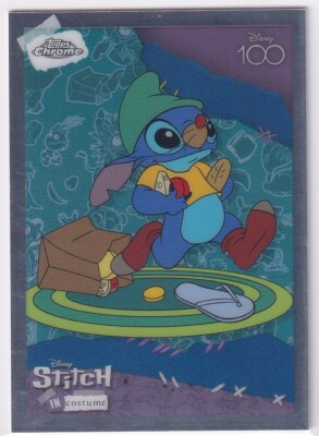 Topps Disney Chrome 100 Years Karte SC-6 Stitch in Costume The Clock Strikes