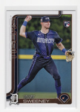 Trey Sweeney 2025 Topps Series 1 #67 RC Rookie Detroit Tigers Baseball Card PWE