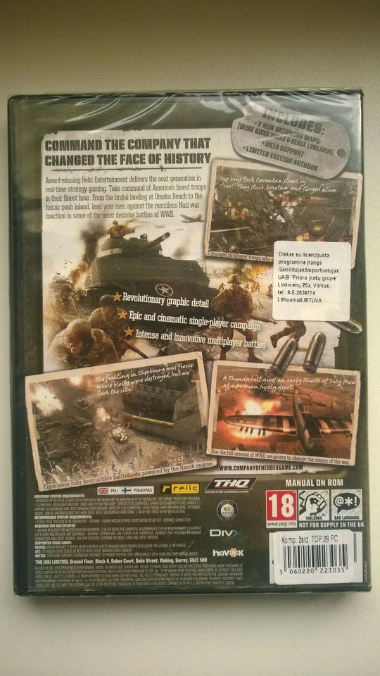 Company Of Heroes – Game Of The Year Edition (GOTY) – PC – FR – Avec Notice