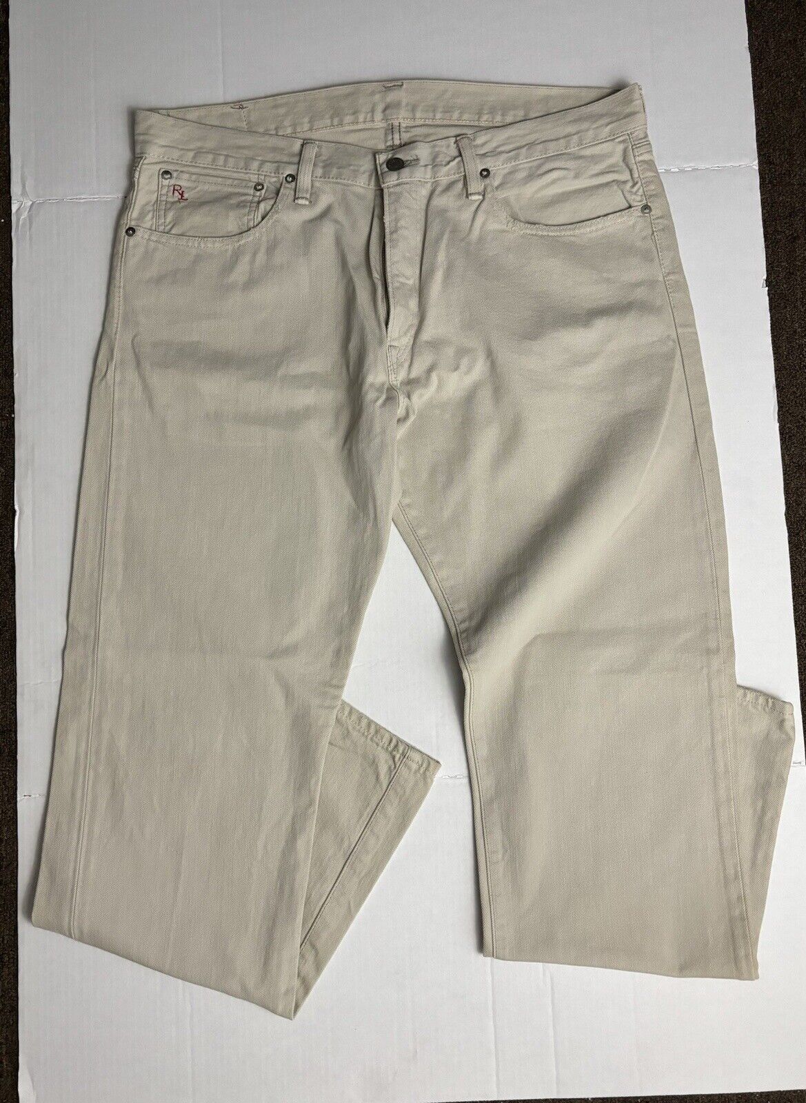 Polo Ralph Lauren Men’s Tan Denim Pants 35x32 - image 1