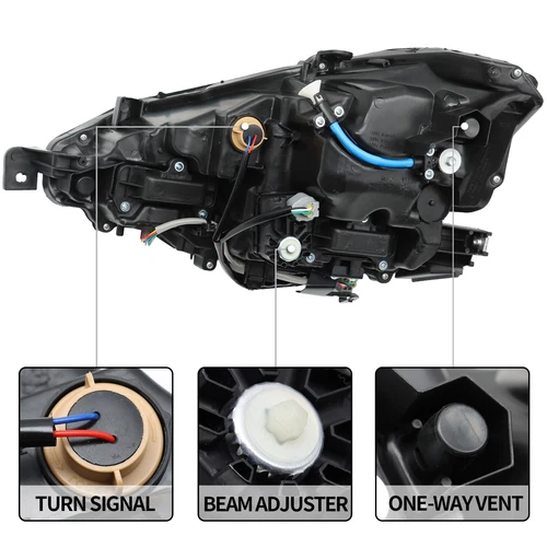 For 2014-2016 Lexus IS250 IS200T IS300 IS350 LED Headlight Pair Side Set Lamps - Picture 7 of 14