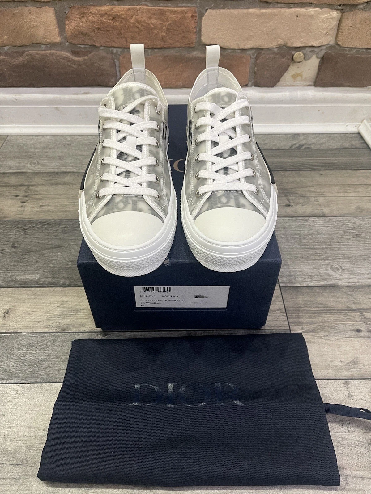 Baskets obliques basses blanches Dior B23 UK 7/EU41 FLAMBANT NEUVES. ÉPUISÉ