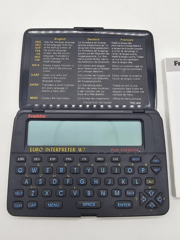 Franklin: Euro Interpreter W7 - Pocket Translator TRE-400 - Image 4 of 4