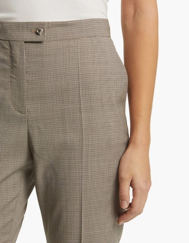 BOSS HUGO BOSS NWT $298 TENIVER VIRGIN WOOL BEIGE HOUNDSTOOTH DRESS PANTS. SZ 6 - Picture 5 of 17