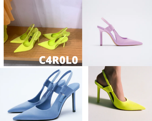 Zara nuovi tipo chanel tacco medio Scarpe Di Tutte Le Taglie ref. Blu/Viola/Lime/1204/710  | eBay
