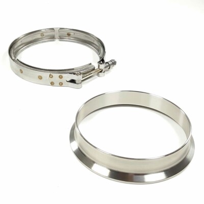 5'' Exhaust V-Band Flange+Clamp for Borg Warner S400 S475 S480 w/ T6 Housings