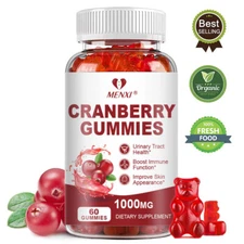 Cranberry Gummies 60pcs,Support Urinary & Bladder Health,Enhance Immunity