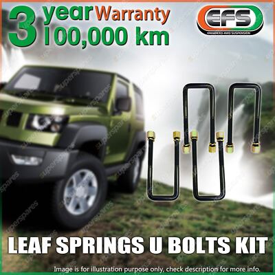 Rear EFS Leaf Spring U Bolt Kit for Jeep Cherokee XJ Excl Grand 1994