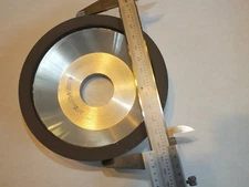 TechDiamondTools Diamond Resin Bond Wheel 12A2 Cup 5", 200/230 Mesh 90 angle