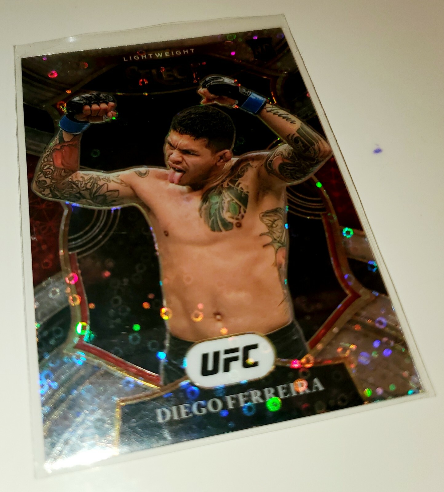 2021 Panini Prizm UFC Concourse Silver Disco Prizm #32 Diego Ferreira Rookie RC
