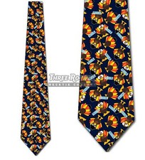 Thanksgiving Ties Men's Turkey Necktie Holiday Tie