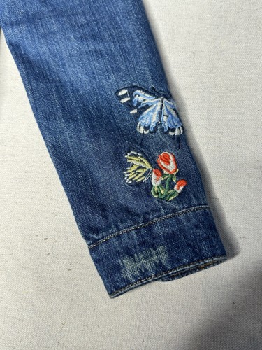 Giacca donna Philosophy Denim rosa fiore taglia S ricamata - Foto 5 di 7