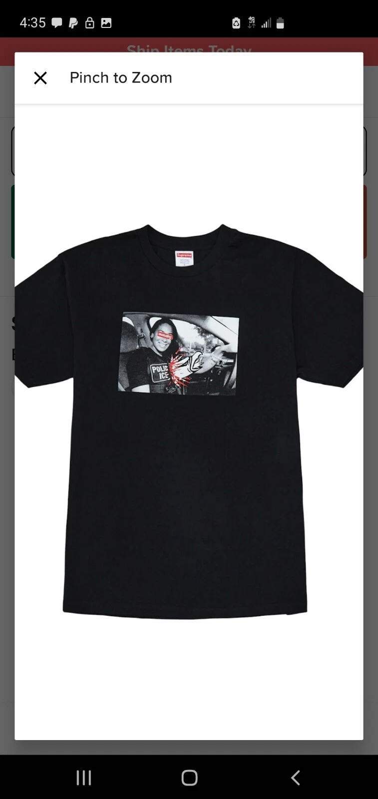 T shirt noir Supreme x Antihero ICE FW20 taille M 