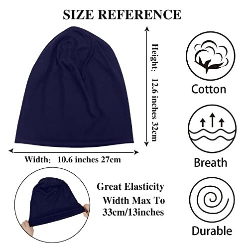 2x Gorro Slouchy Strech Gorro Gorro Gorra Calavera para hombres y mujeres - Imagen 7 de 7
