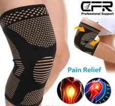 Knee Sleeves Copper Compression Brace Support Sport Arthritis Joint Injury Pain