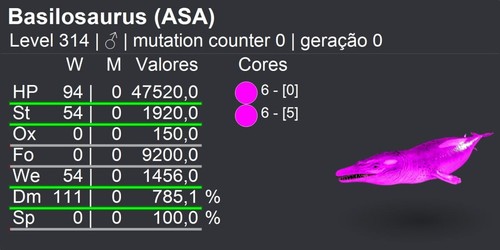 ARK ASCENDED PVE BREEDING PAIR BABY BASILO TOP STATUS MAGENTA ID06 PC ...