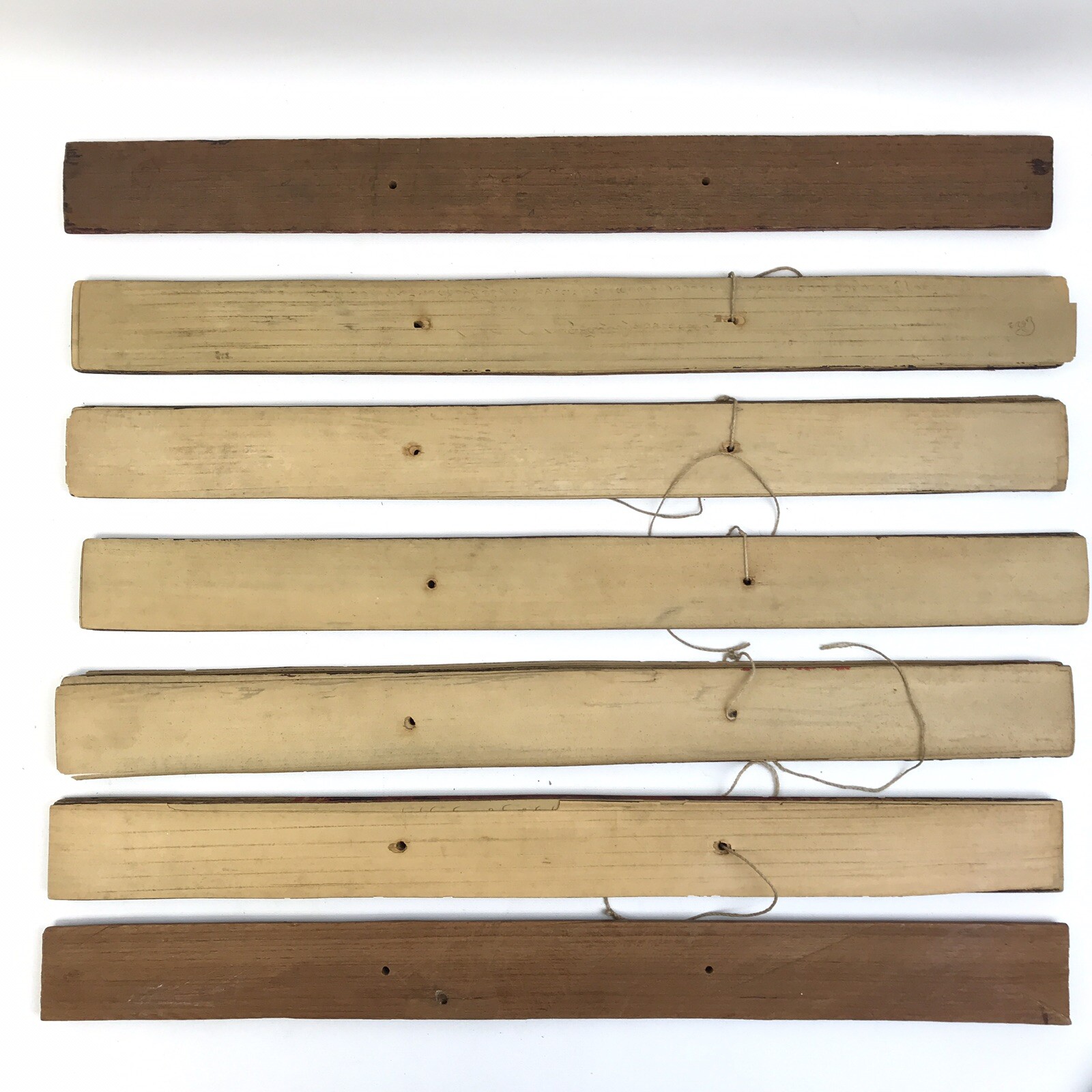 Antique South-Asian Burmese Myanmar Palm Leaf Manuscript - 100 Pages/Leaves