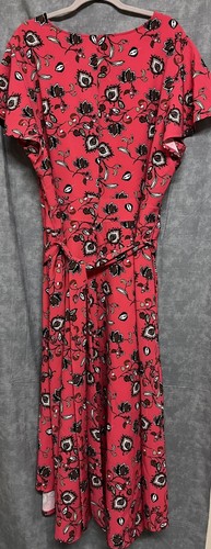 Gr. 26 Lane Bryant Kleid rosa V-Ausschnitt High-Low Saum - Bild 7 von 8
