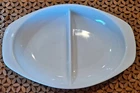Vintage Pyrex White Milk Glass Divided Serving Dish Platter 1 & 1/2 Quart, #1083