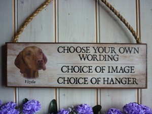 Handmade To Order Long Haired Hungarian Vizsla Plaque Vizsla Sign