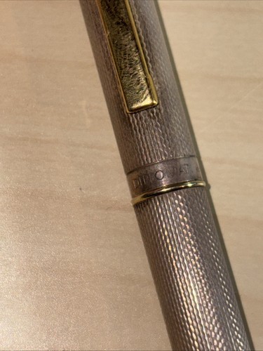 DIPLOMAT Patronen Füller in 925 Sterling Cross Hatch mit BREITER 18k Gold Feder - Bild 6 von 9