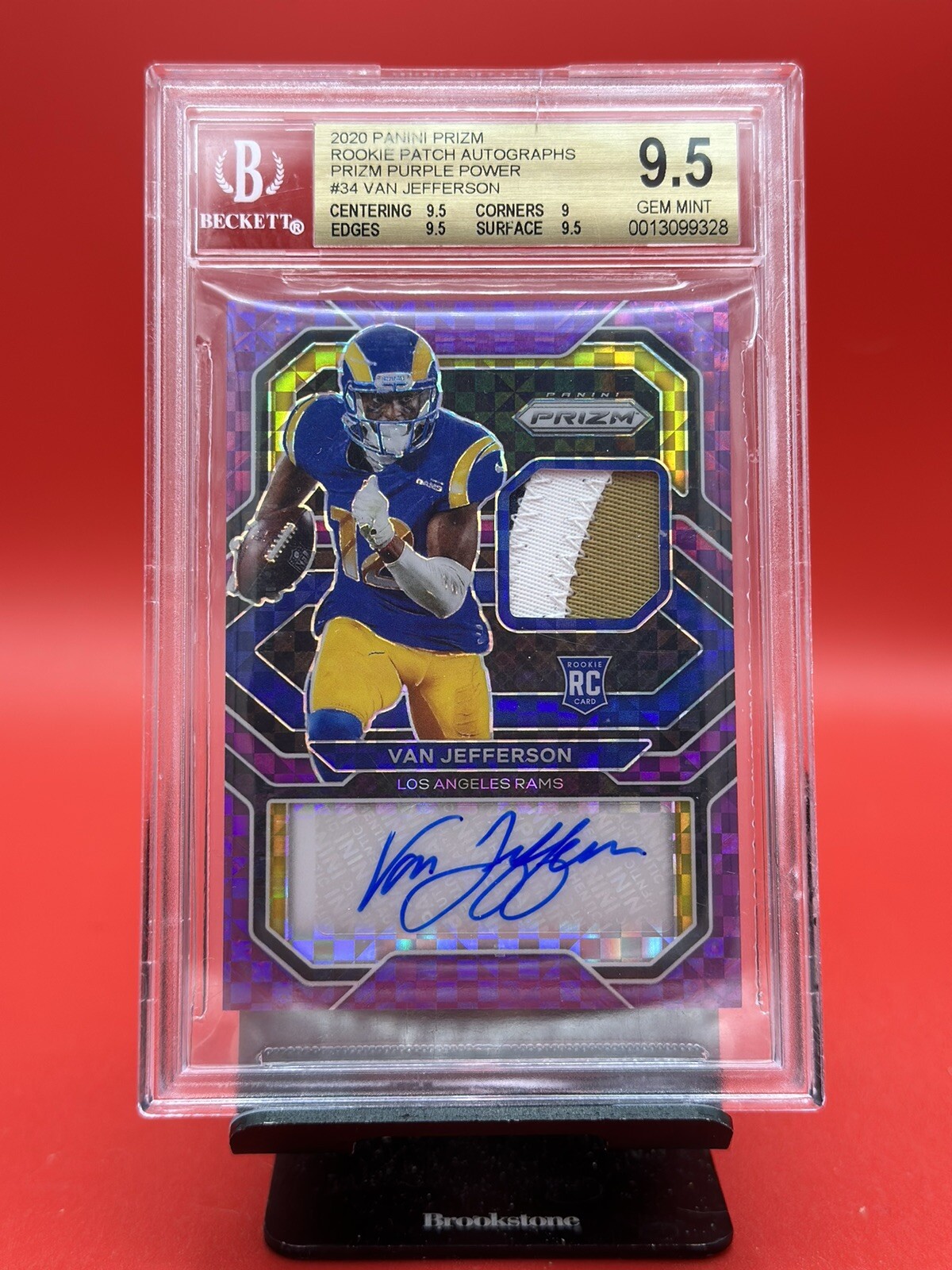 Van Jefferson Panini Prizm Rookie Patch Autographs #34 Purple Power