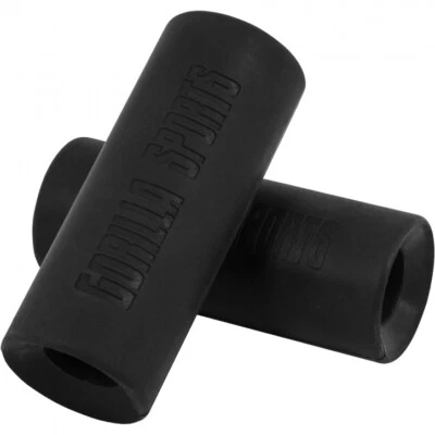 GORILLA SPORTS® Hantelgriffe 2x Barbell Grips Silikon Gewichtheben Adapter Gym