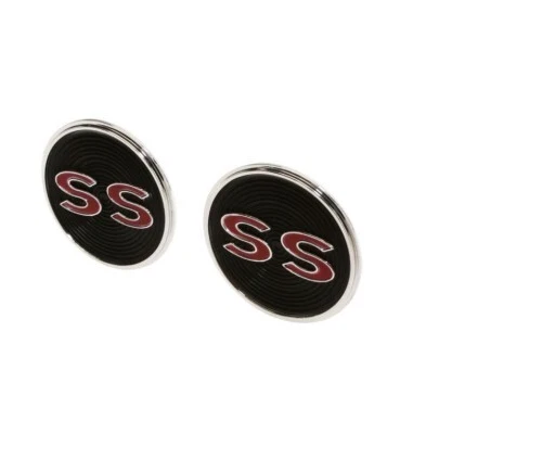 Par de emblemas de panel de puerta interior SS para Chevrolet Impala SS 1964 Foto 3 de 4