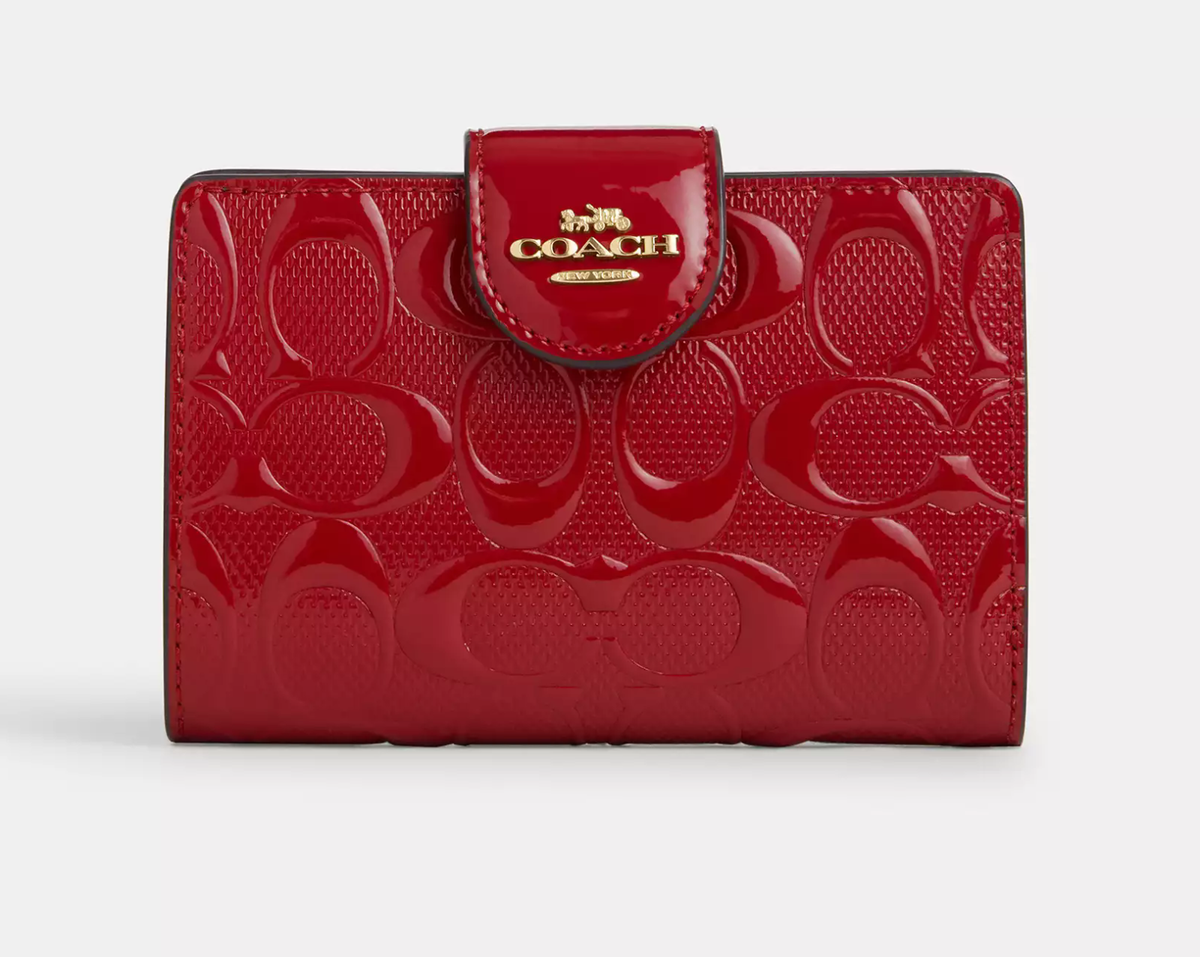 小物 COACH Archive Leather Signature Wallet COACH® | Restored Accordion Zip Wallet In Signature Jacquard