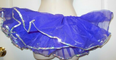  Tutu 2 Colors Available Black or Plum Hologram sequin trim ADULT sizes 3 layer