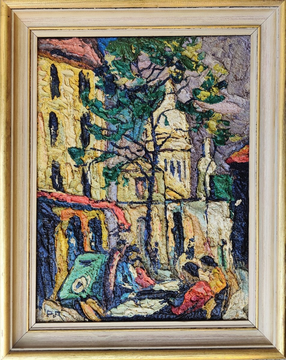 Preben Rasmussen (1919-1971): COFFEE SHOP IN PARIS, original oil