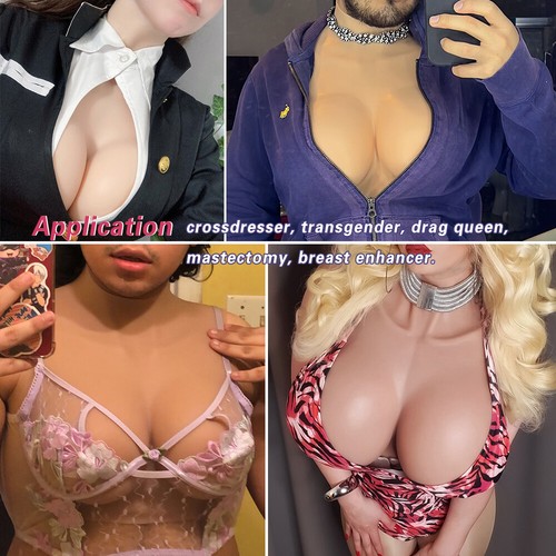 Silicone Breast shape B -H Cup dressing Queen's False Breast cosplay Déguisement - Bild 8 von 24