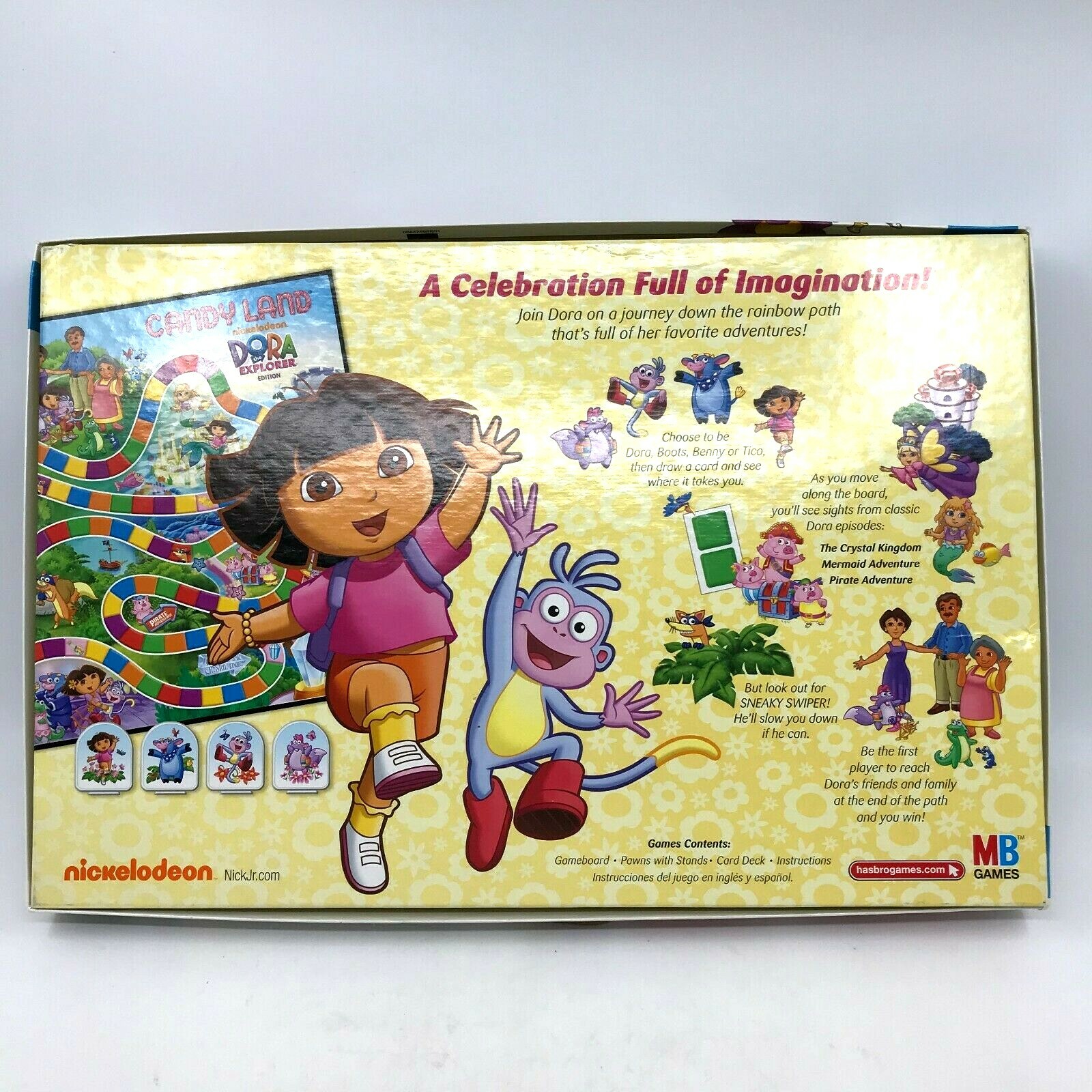 Hasbro Dora the Explorer Candy Land Game Preowned Nickelodeon TV Diego